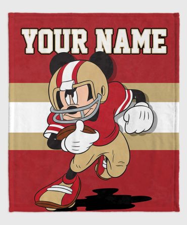 Custom Your Team Name Blanket Mickey Mouse Blanket For Fan
