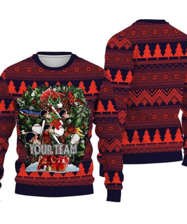 Custom your sport team name Ugly Christmas Sweater Tree Christmas Unisex Sweater