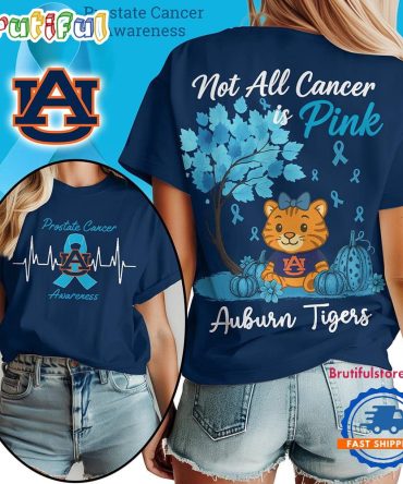 Auburn Tigers 2025 Ncaa Prostate Cancer Awareness Unisex 3D Shirt