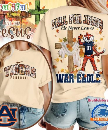 Auburn Tigers 2025 Ncaa Season Fall For Jesus Unisex 3D Shirt