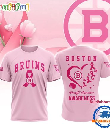 Boston Bruins 2025 Nhl Pink Breast Cancer Awareness All Over Print Shirt