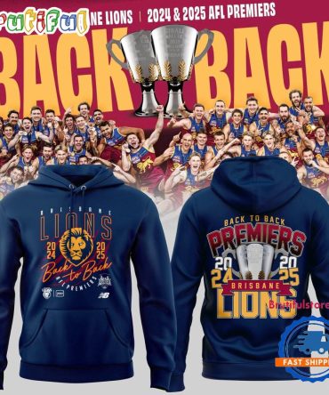 Brisbane Lions Afl 2025 Back-To-Back Premiers Limited Edition Hoodie