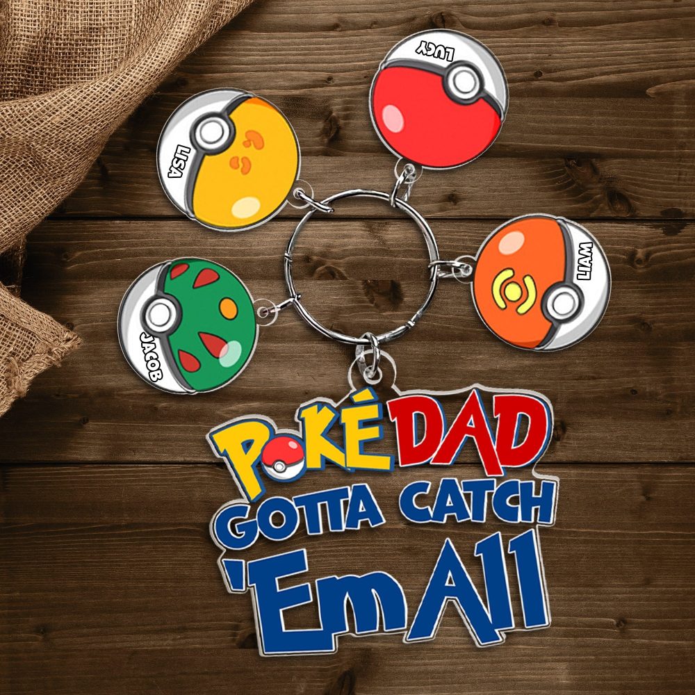 Personalized Gifts For Dad Keychain With Charms 061Ohpu020424 - Image 2