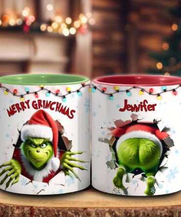 Grinch Merry Grinchmas - Personalized Stole Christmas Accent Mug