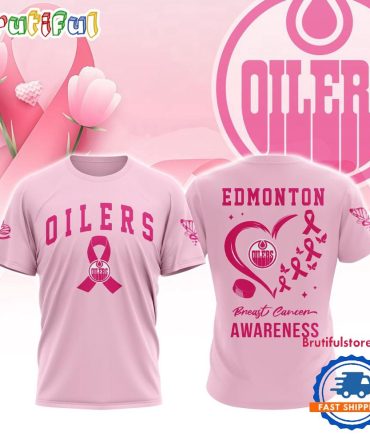 Edmonton Oilers 2025 Nhl Pink Breast Cancer Awareness All Over Print Shirt