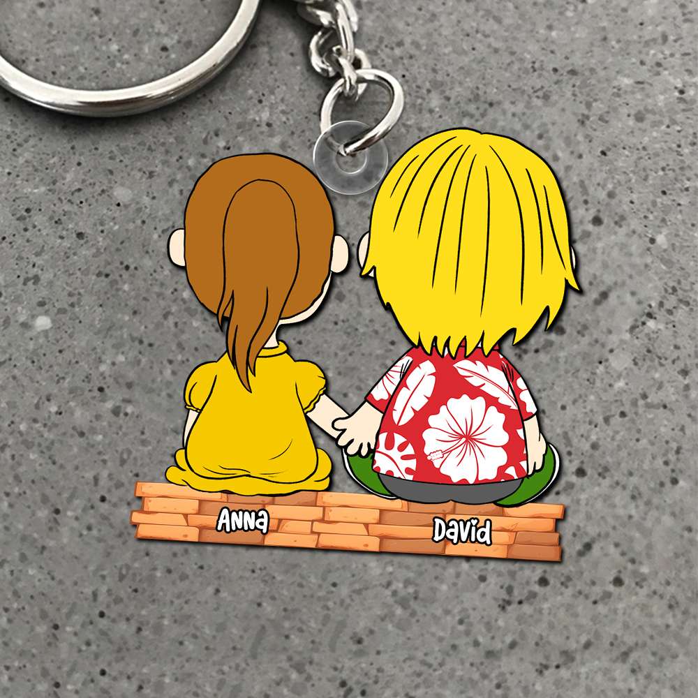 Side By Side Couple Keychain - Personalized Gifts For Couples - Image 4