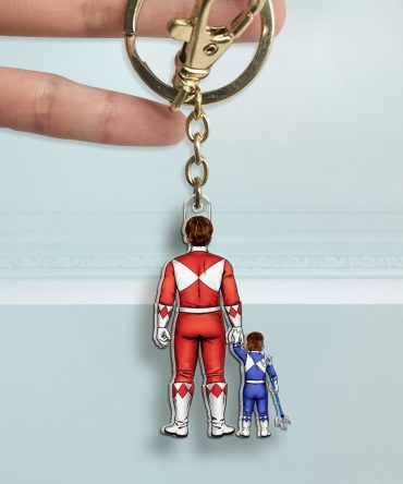 Hero Dad & Sidekick Keychain – Personalized Christmas Gifts For Dad 03Qhhu070525Hh