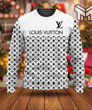 Louis Vuitton White Sweater Gift Outfit For Men Women
