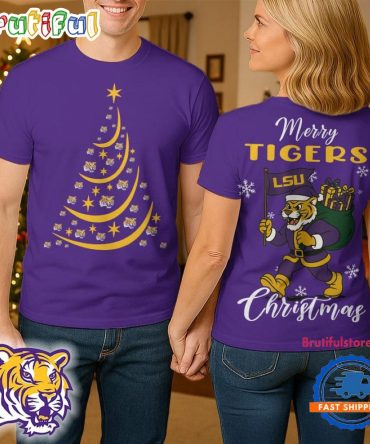 Lsu Tigers 2025 Ncaa Merry Christmas Unisex 3D Shirt