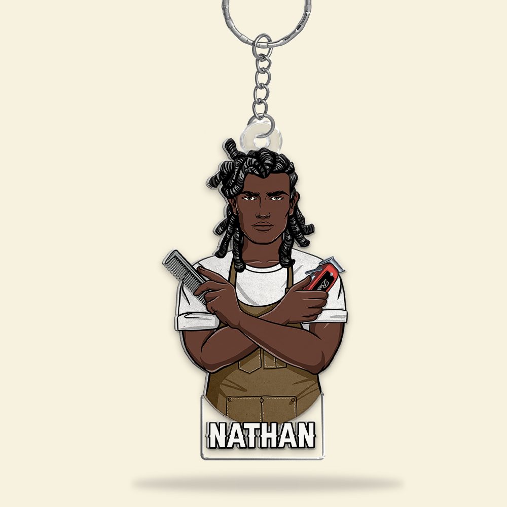 Personalized Gifts For Barber Keychain 04Qhhu171224Tm - Image 3