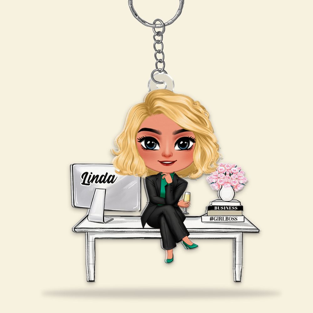 Personalized Gifts For Boss Chibi Girl Acrylic Keychain 02Qhhu121224Hh - Image 4