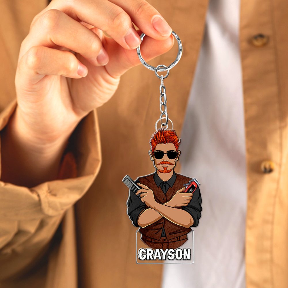Personalized Gifts For Barber Keychain 04Qhhu171224Tm - Image 2