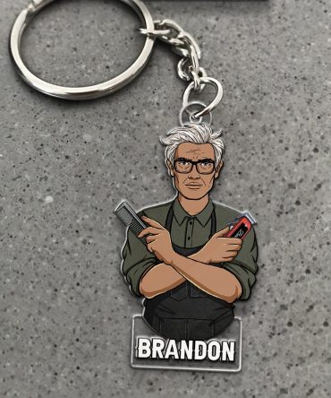 Personalized Gifts For Barber Keychain 04Qhhu171224Tm