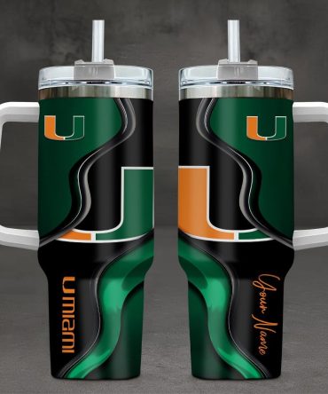 Miami Hurricanes Ncaa Custom Stanley Cup 40 Oz Tumbler With Handle