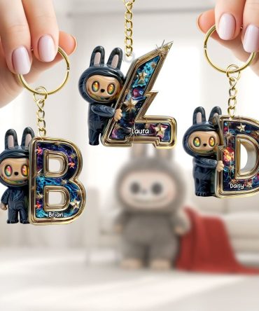 Monster Fans Keychain - Custom Letter Gifts 04Tgti200625