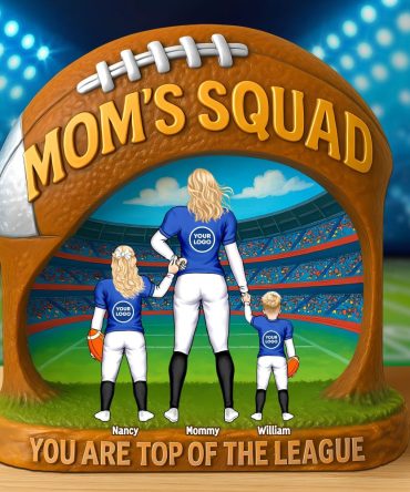 American Football Mom Plaque - Personalized Gifts For Mother 04Tgti140425Pa