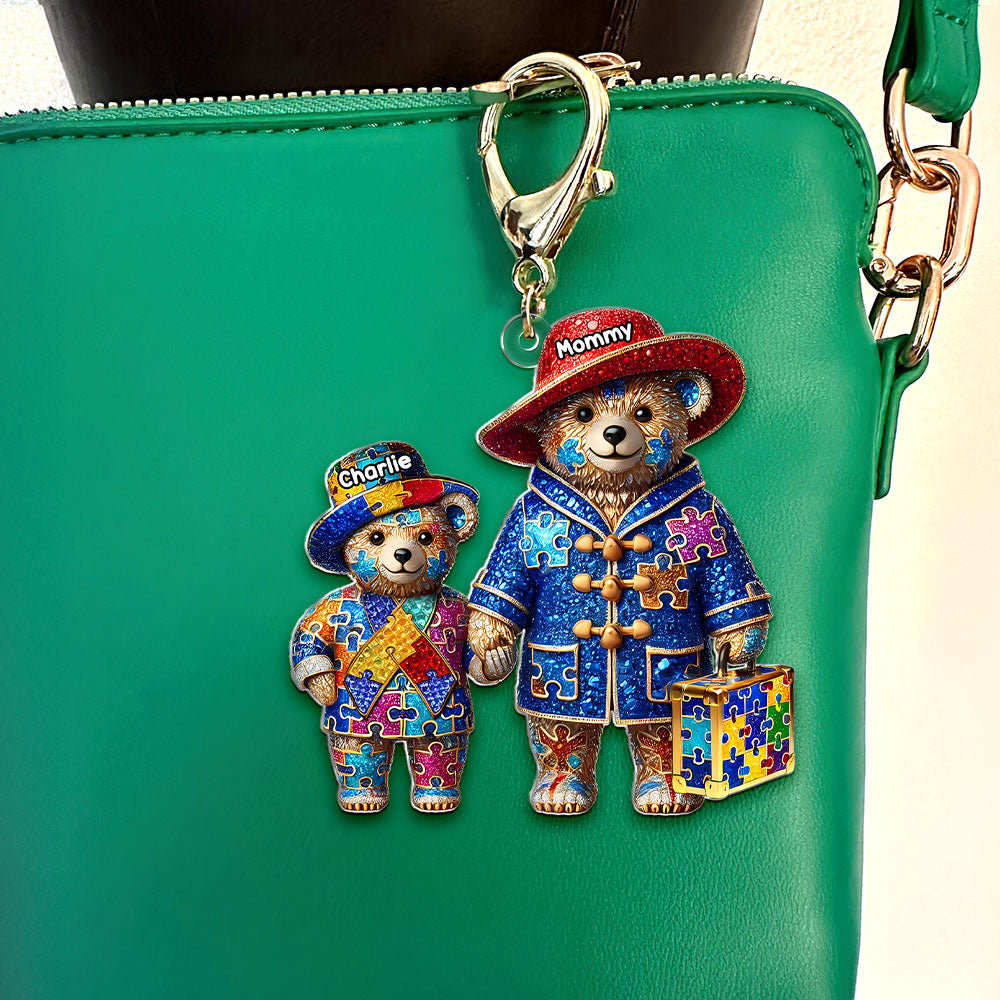 Personalized Gifts For Autism Mom Keychain, Mama Bear 04Tgti220325 - Image 2