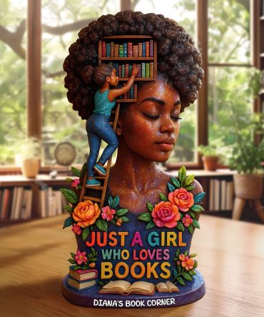 Bookworm Girl Acrylic Plaque Personalized Gifts For Book Lovers 03Huti130525