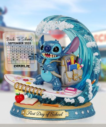 Back To School Blue Monster Plaque - Personalized Gifts For Kids 02Ohti260625
