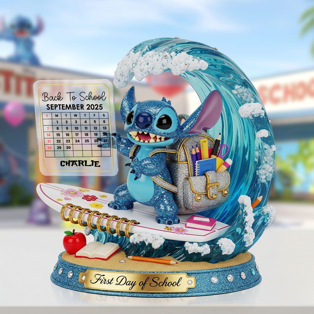 Back To School Blue Monster Plaque - Personalized Gifts For Kids 02Ohti260625