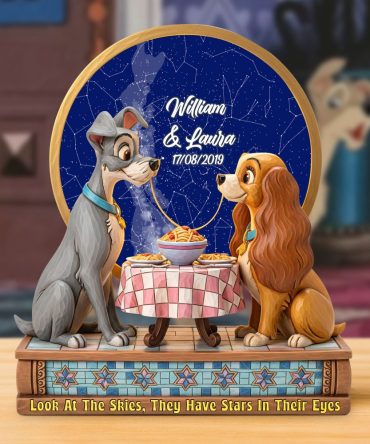 Cartoon Dog Couple Plaque - Personalized Gifts For Couple 02Pgti020725