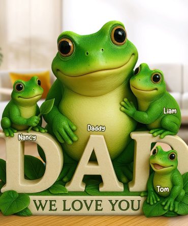Frog Dad Plaque - Personalized Gifts For Dad 02Huti100525