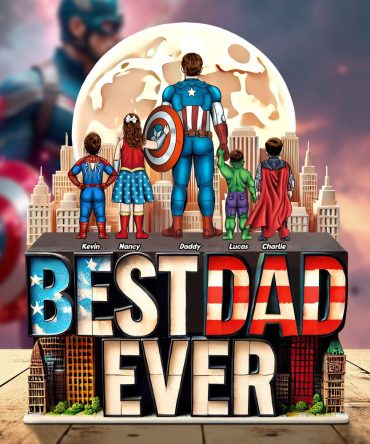 Super Dad Plaque - Personalized Gifts For Dad  012Huti190425Pa