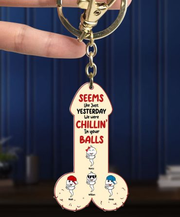 Funny Sperm Dad Keychain - Personalized Christmas Gifts For Dad 03Ohti190525