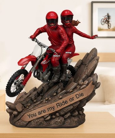Motocross Couple Plaque - Personalized Gifts For Couple 04Tgti090725
