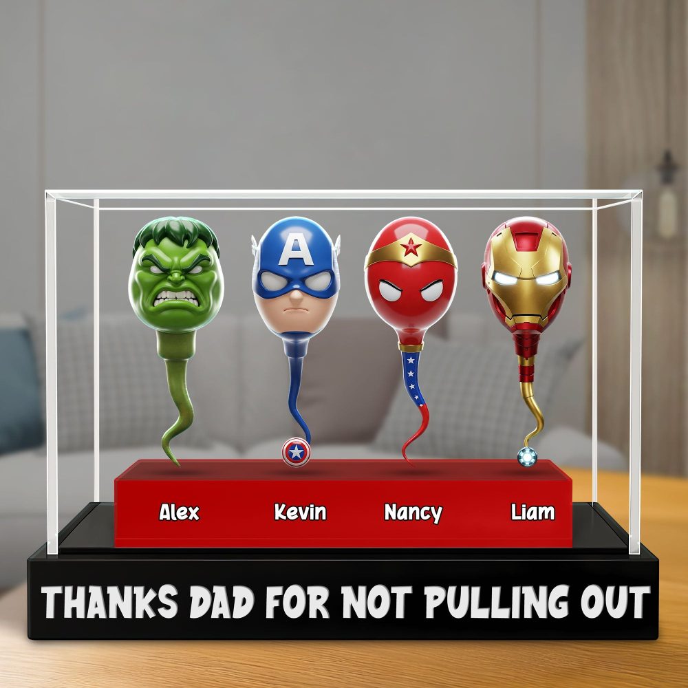 Super Sperm Dad Plaque - Personalized Gifts For Dad 04Ohti170525 - Image 2