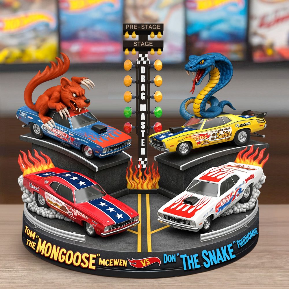 Festive Burnout Showdown – Personalized Drag Racing Gifts For Gearheads 03Qhti040725 - Image 2