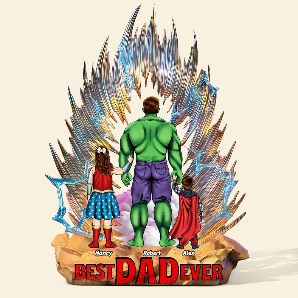 Personalized Gifts For Dad Acrylic Plaque, Best Dad Ever - Image 3