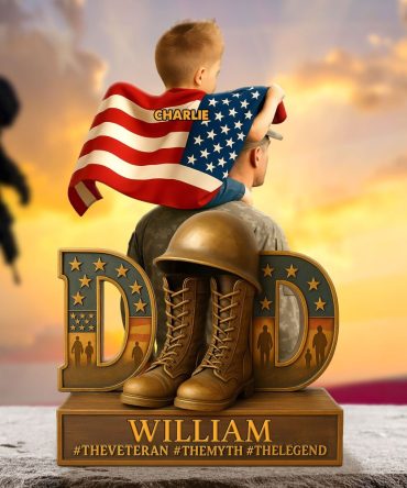Veteran Dad Plaque - Personalized Gifts For Dad 02Ohti090525