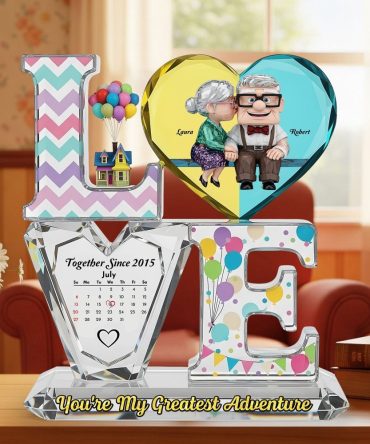 Anniversary Old Couple Plaque - Personalized Gifts For Couple 05Tgti260625
