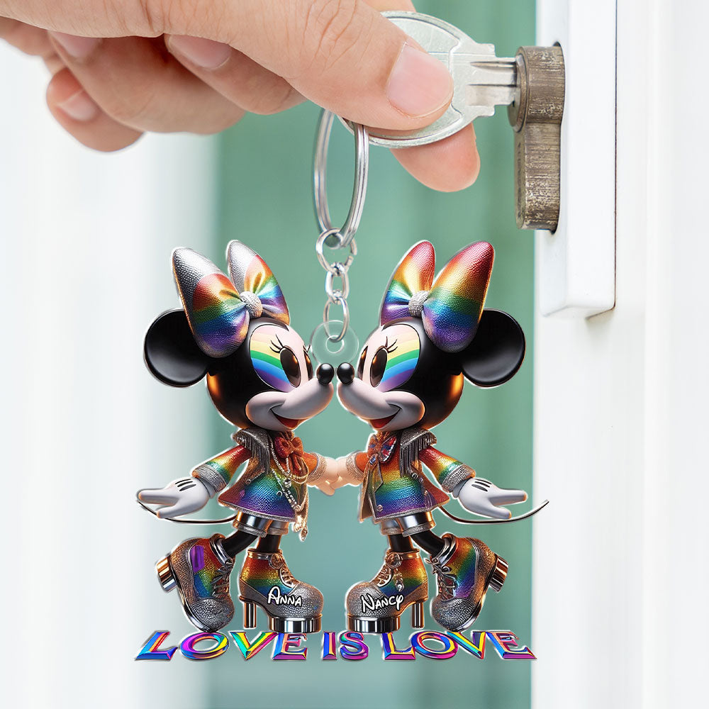 Lgbt Mouse Couple Keychain - Personalized Gifts For Couple 03Tgti270525 - Image 2