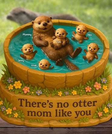 Otter Mom Plaque - Personalized Gifts For Mom 01Toti180425