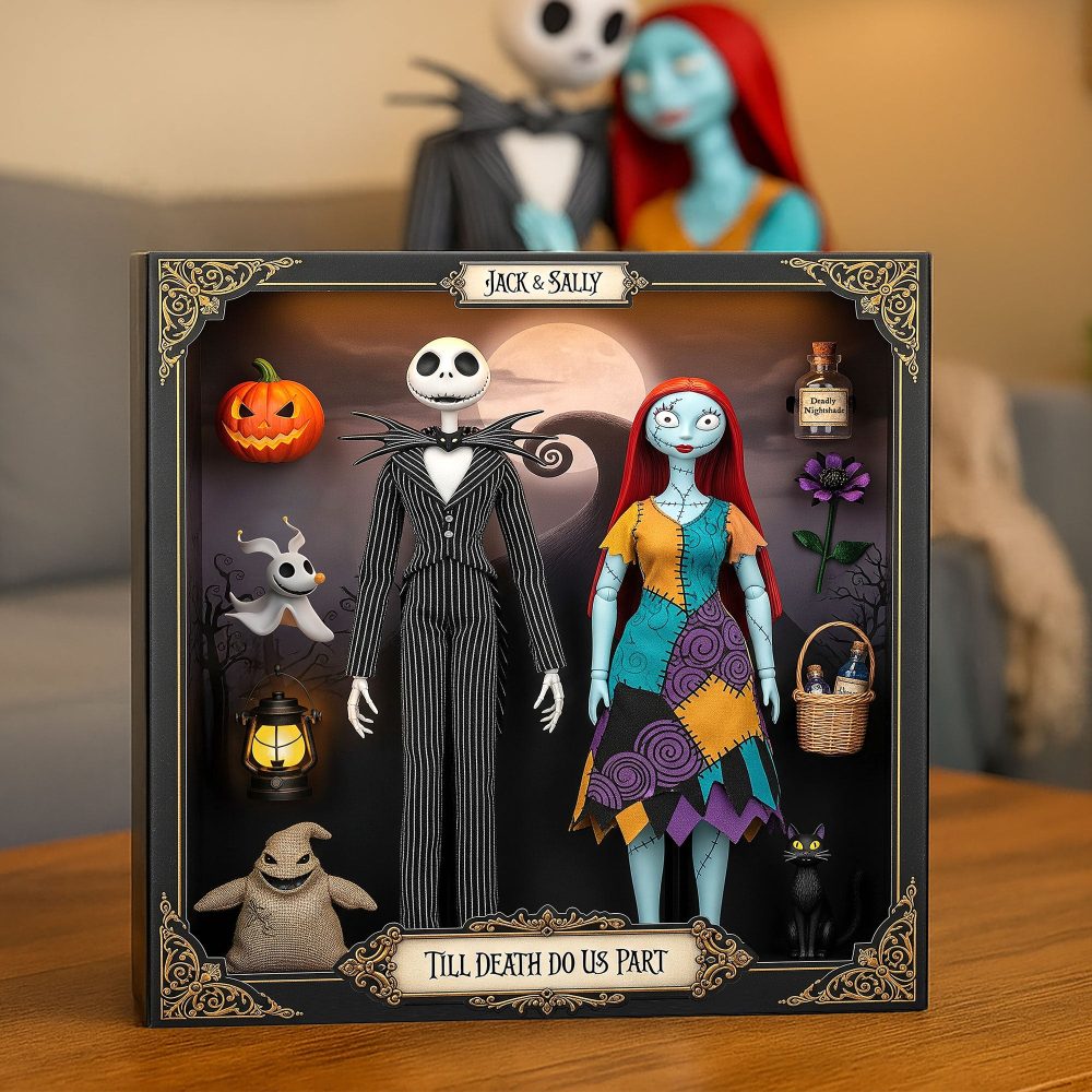 Spooky Couple Plaque - Personalized Gifts For Couple 04Nati130825 - Image 3