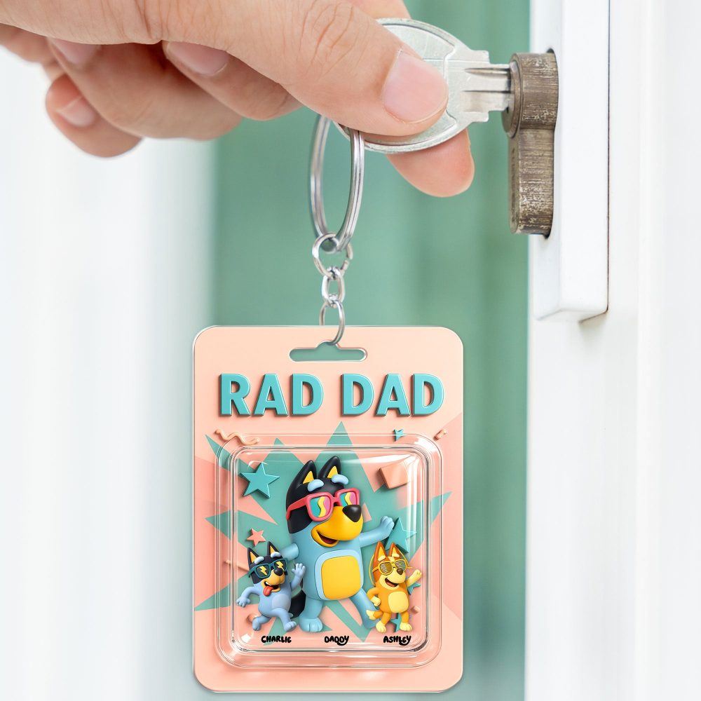 Rad Dad Keychain - Personalized Gifts For Dad 04Kati280425 - Image 2