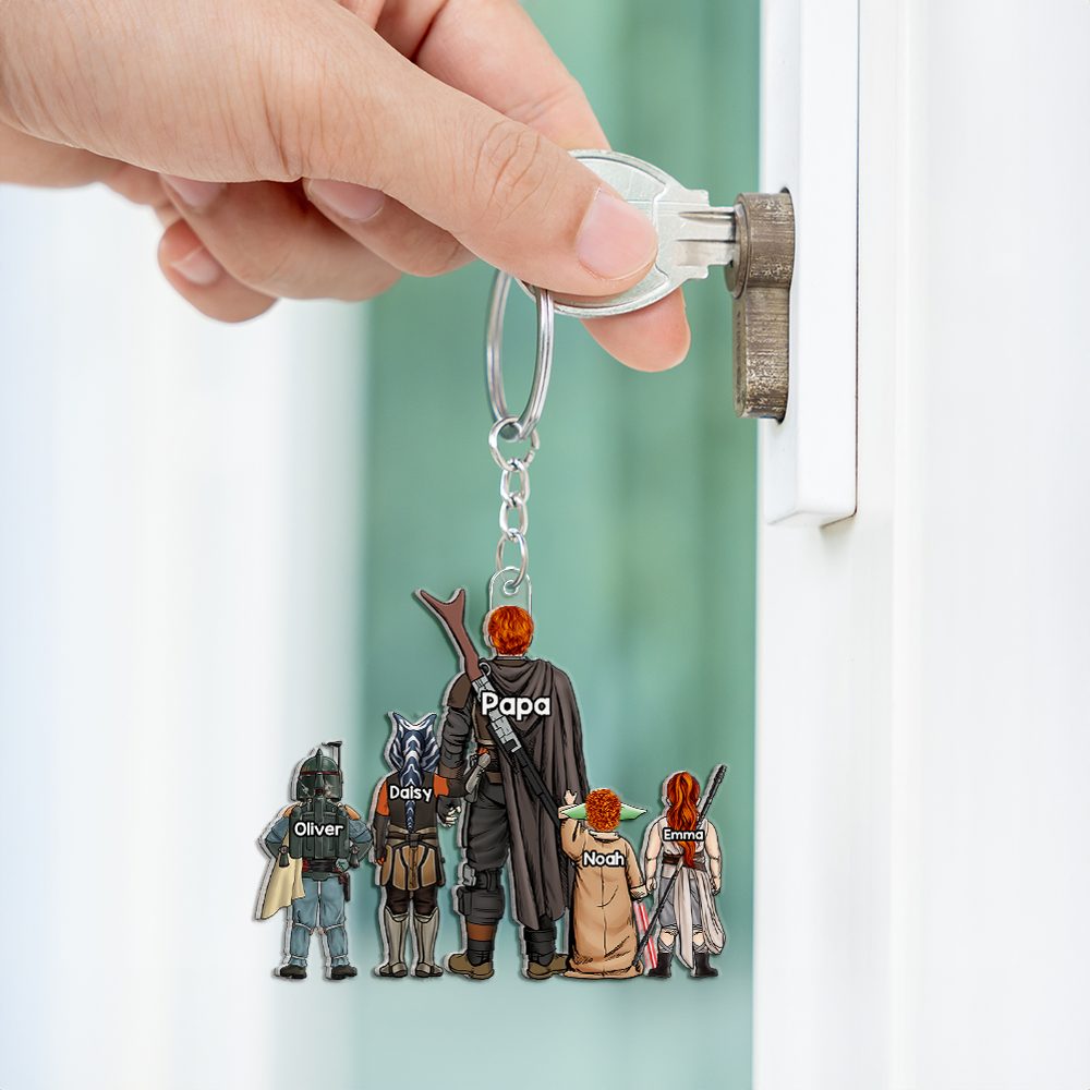 Galaxy Dad Keychain - Personalized Gifts For Dad 02Qhhu070525Hg