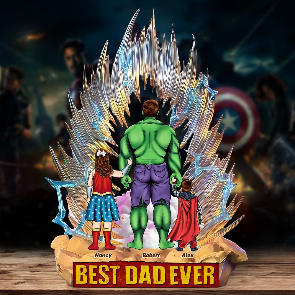 Super Dad Acrylic Plaque Personalized Gifts For Dad 04Ohti290425Pa