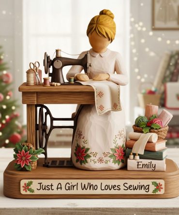 Sewing Girl Plaque - Personalized Gifts For Sewing Lovers 02Pgti131025