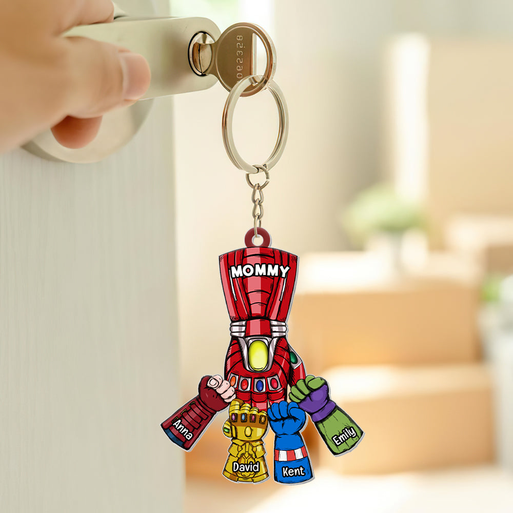Personalized Gifts For Dad Keychain 02Qhqn170523Ha Fist Bump - Image 5