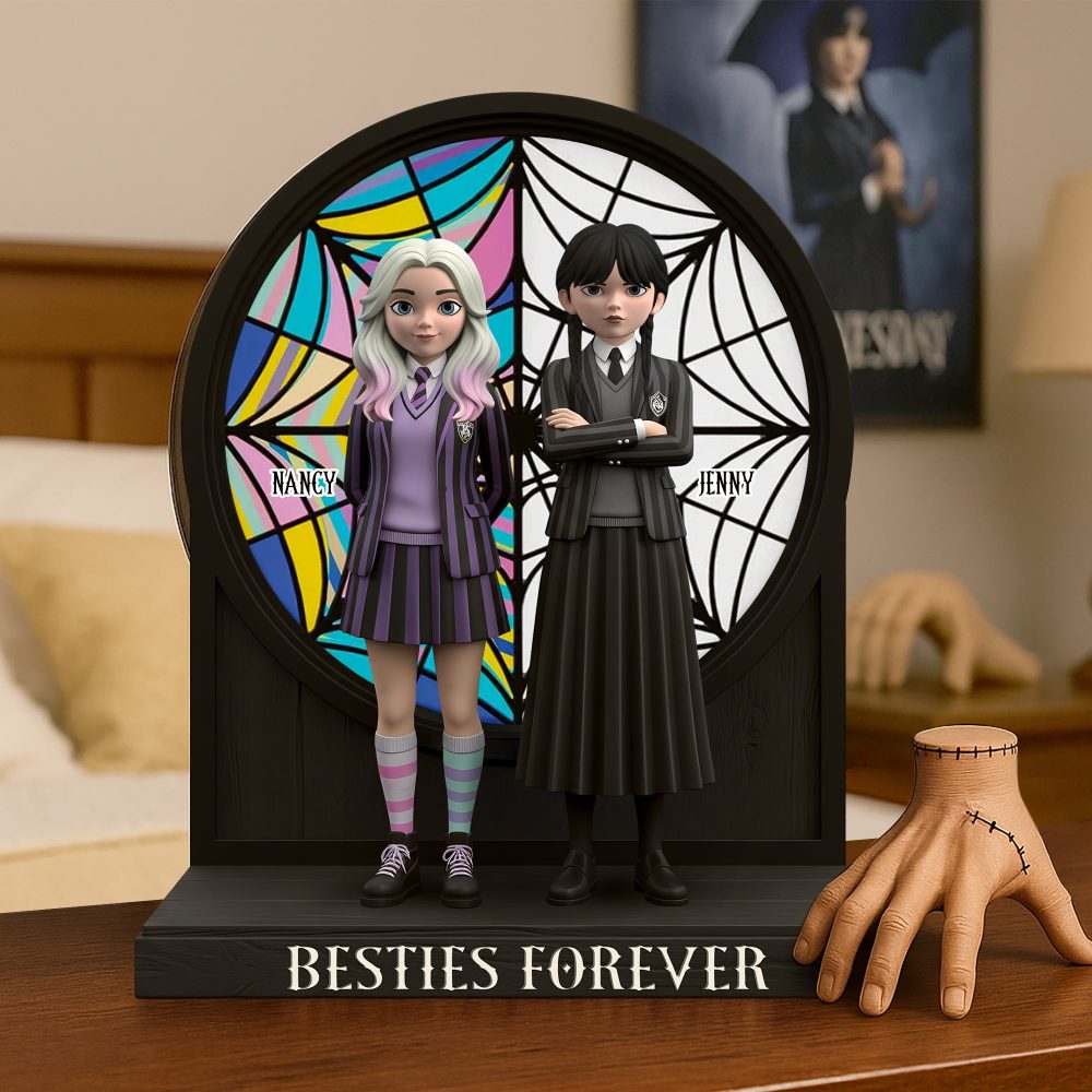 Horror Besties Plaque - Personalized Gifts For Besties 03Nati280725 - Image 2