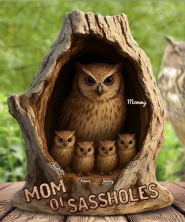 Personalized Gifts For Mom Plaque Mother'S Day Owl Mom 04Ohti010425