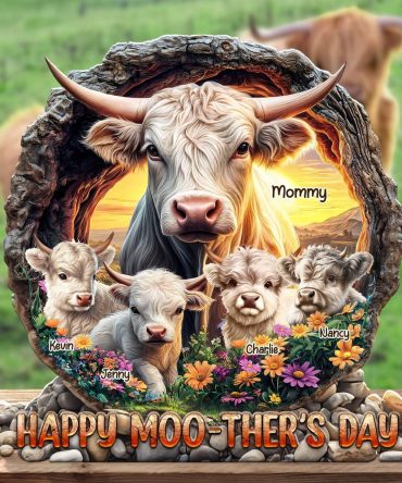 Personalized Gifts For Mom Plaque Happy Moo-Ther'S Day 03Huti090425