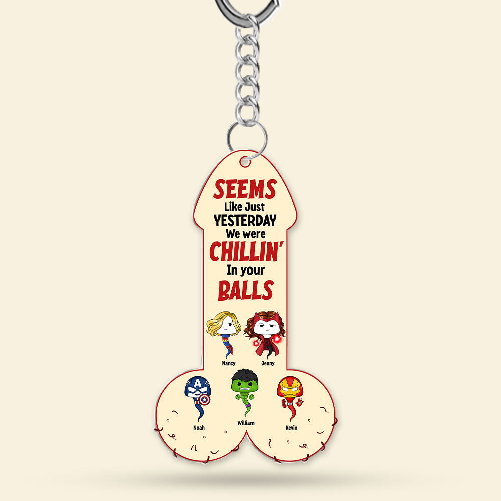 Super Sperm Dad Keychain - Personalized Gifts For Dad 02Ohti190525 - Image 4