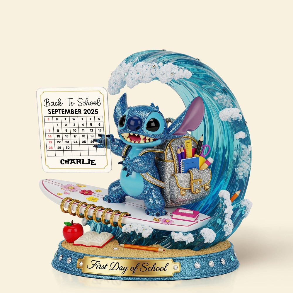 Back To School Blue Monster Plaque - Personalized Gifts For Kids 02Ohti260625 - Image 3