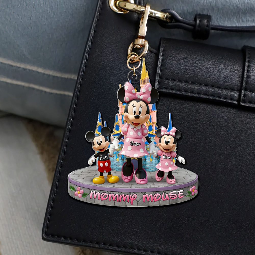 Personalized Gifts For Mom Keychain, Mom & Kids Hand In Hand 01Qhti090425 - Image 3