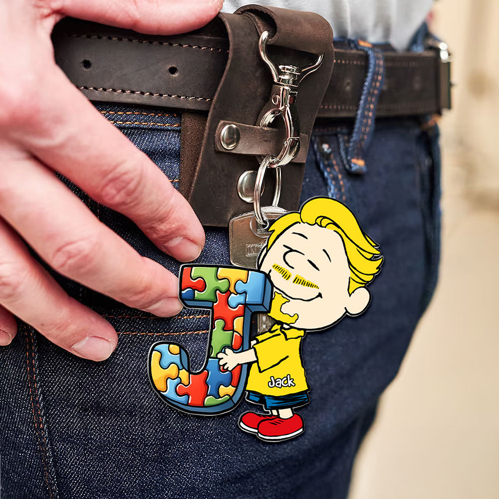 Personalized Gifts For Autism Awareness Keychain 03Kati190225Hg - Image 2