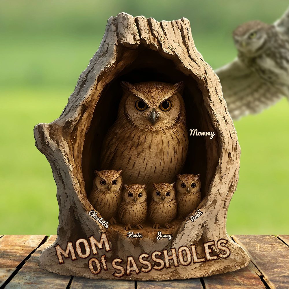 Personalized Gifts For Mom Plaque Mother'S Day Owl Mom 04Ohti010425 - Image 2